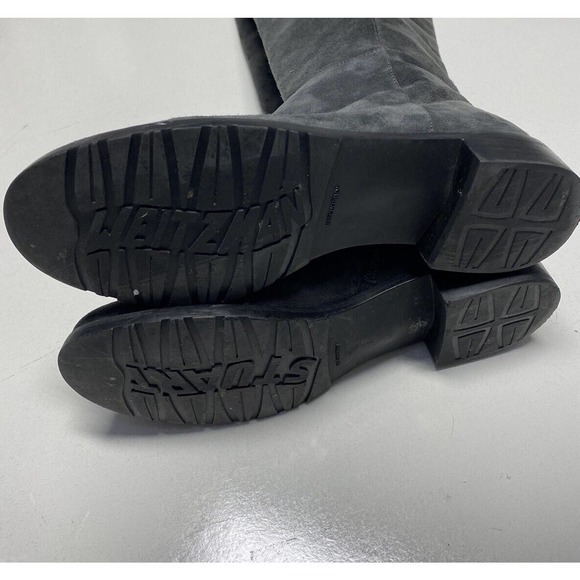 Stuart Weitzman Over The Knee Boot Slate Gray Suede Stretch Elastic Back… - Picture 6 of 7